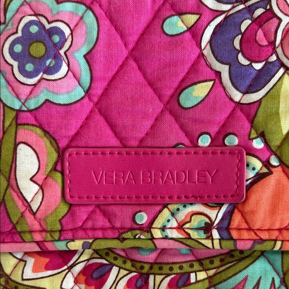 Vera Bradley Pink and Orange Patterned Backpack - Picture 6 of 7